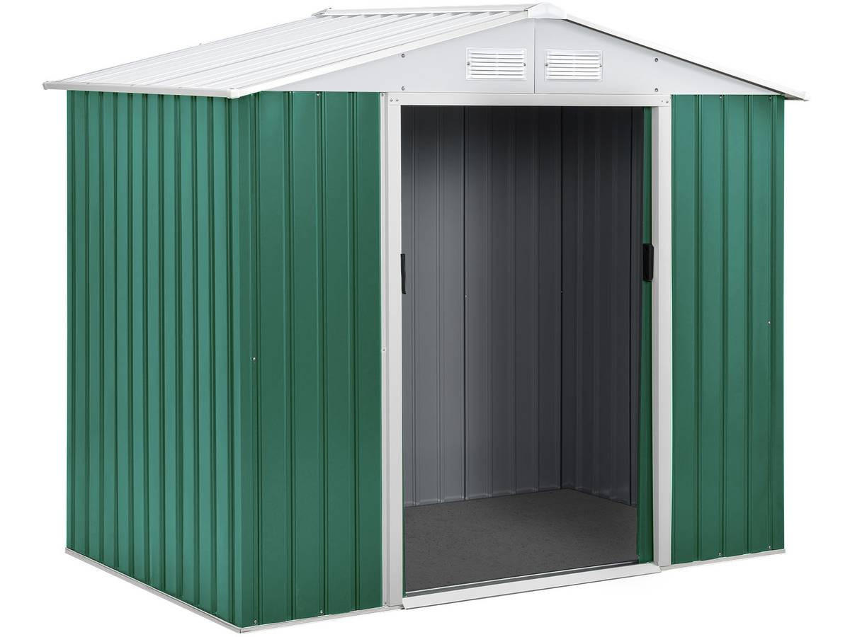 METALL-GARTENHAUS rosas Grün - Grün, Metall (213/195/127cm) - Habitat Garten