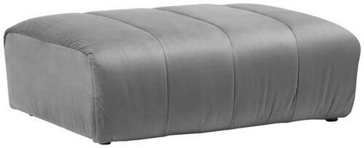 HOCKER in Textil Grau  - Schwarz/Grau, MODERN, Kunststoff/Textil (115/40/82cm) - Carryhome