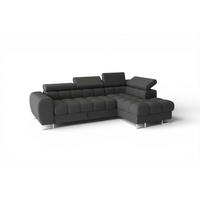 ECKSOFA Bastien Mit Schlaffunktion - Dunkelgrau, Holzwerkstoff/Textil (260/170cm) - Fun Möbel
