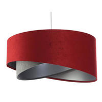 HÄNGELEUCHTE Grau 50/23 cm - Rot, Kunststoff (50/1.3/23cm) - ONZENO