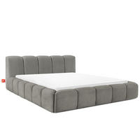 POLSTERBETT OLMIRA - Dunkelgrau/Schwarz, Holz/Holzwerkstoff (202/203cm) - KONSIMO®