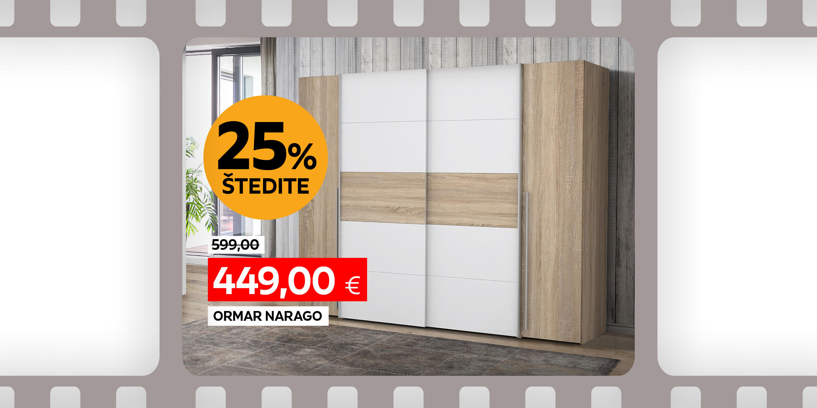 ormar Narago umjesto 599,00 € nova cijena 449,00 € štedite 25%