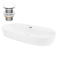 WASCHBECKEN - Weiß, Keramik (40/12/80cm) - ML-DESIGN