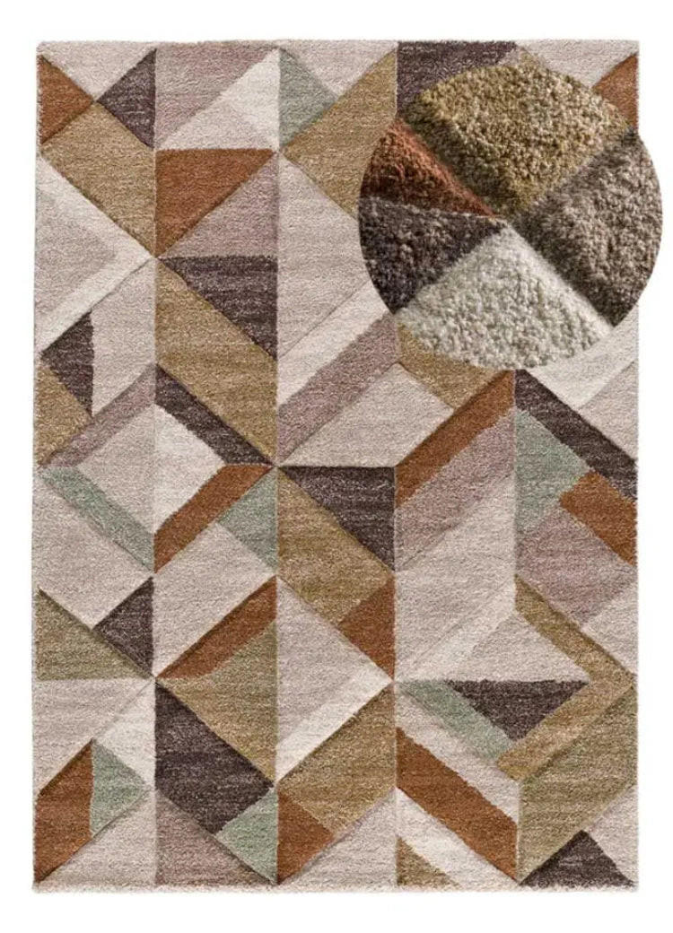 Atticgo Hochflorteppich Braun 200x285 cm