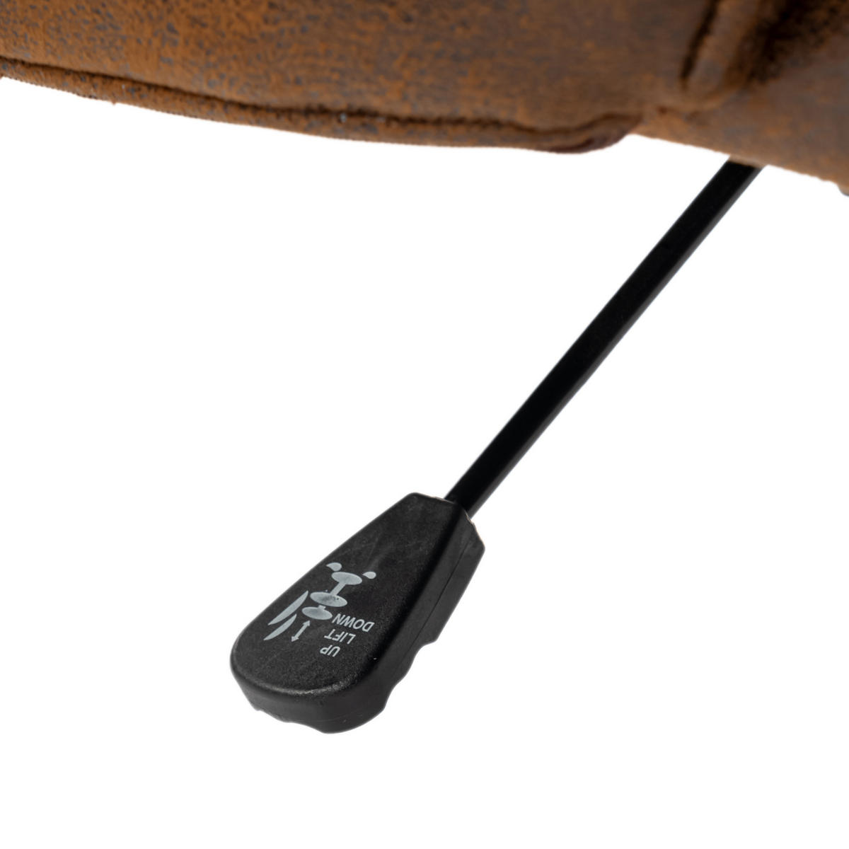 DREHSTUHL in Braun Wildlederoptik - Braun, Metall (61.5/81/59.5cm) - Meubles Cosy