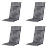 GARTENSTUHLKISSEN Kreis 120/50 cm 4er-Set - Grau, Textil (50/8/120cm) - Madison