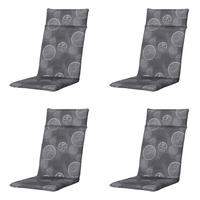 GARTENSTUHLKISSEN Kreis 120/50 cm 4er-Set - Grau, Textil (50/8/120cm) - Madison