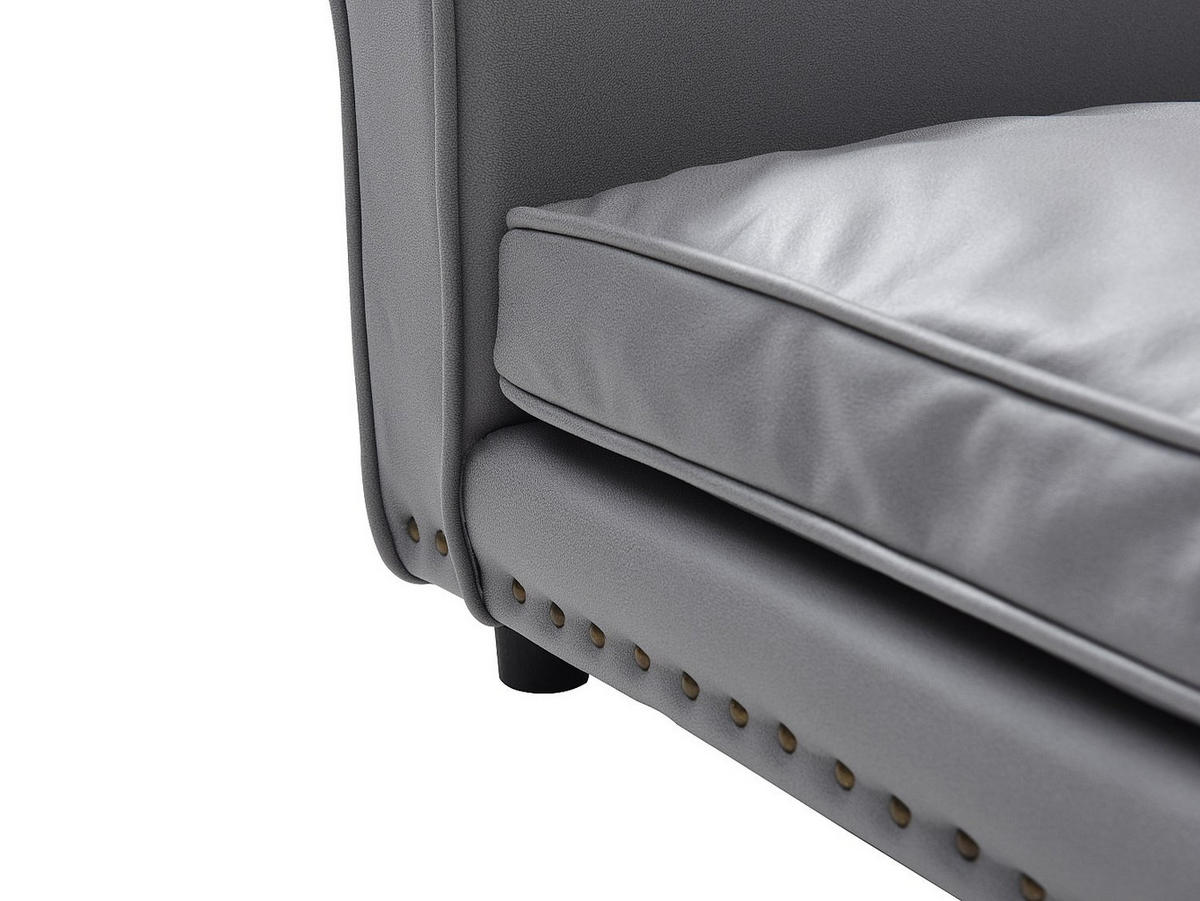 SOFA für Haustiere - 94 cmcm x 65 cmcm - Kunstleder - Grau - GALIAMA - Grau, Leder (94/42/65cm) - Vente-Unique