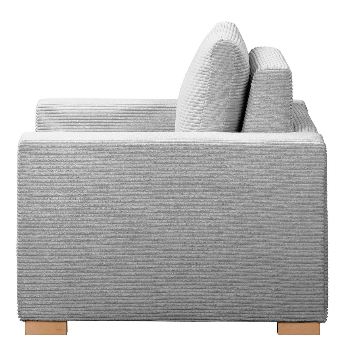 SCHLAFSESSEL - Buchefarben/Hellgrau, Buchenholz/Textil (110/90/90cm) - home24