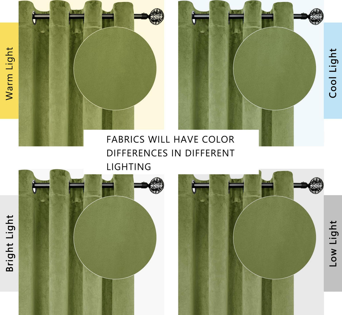 FERTIGVORHANG 2er Set 140 x 175 cm Samt - Dunkelgrün, Textil (140/175cm) - Kaket
