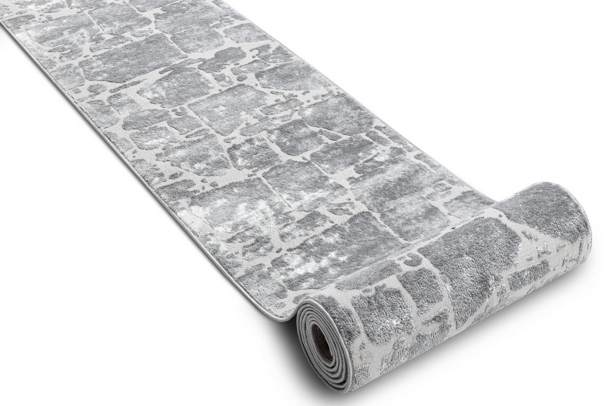 LÄUFER Strukturell MEFE 70/100 cm - Grau, Textil (70/100cm) - rugsX