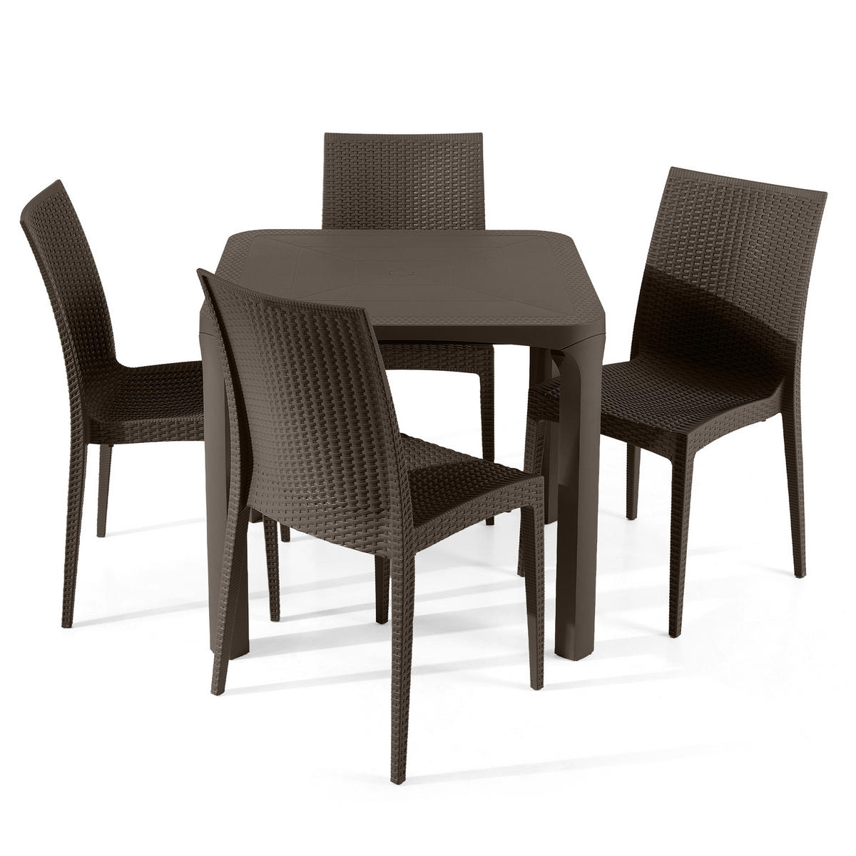 GARTENMÖBEL-SET LEOPSI, ETULI 5-tlg, Braun - Braun, Kunststoff - KONSIMO®