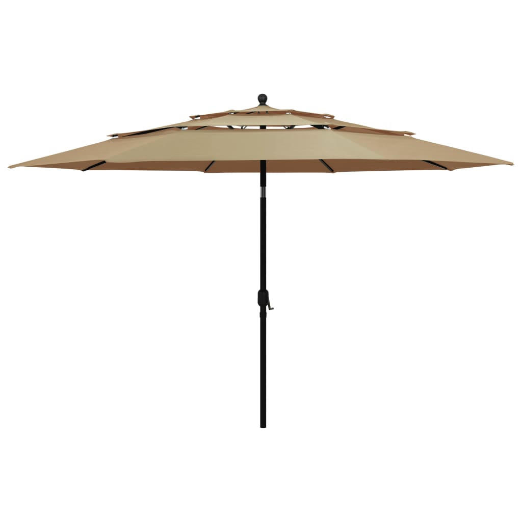 furnicato Sonnenschirm Taupe 350x350 cm