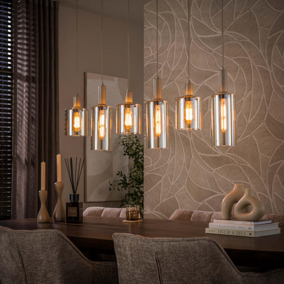 HÄNGELEUCHTE Aurea Beige 14/118/150 cm - Beige, Textil (14/118/150cm) - Hoyz Collection