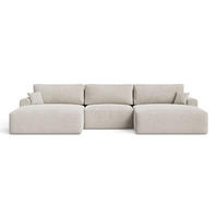 ECKSOFA U Serene Beige - Beige, Holz/Textil (391/145cm) - Graingold