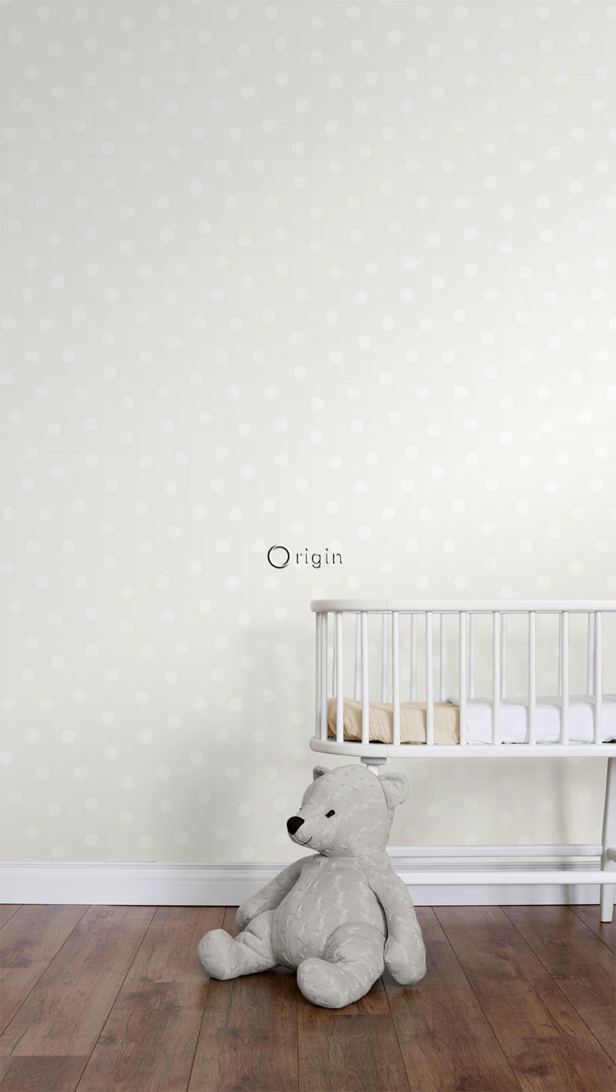 TAPETE Punktmuster 53 cm x 10.05 m - Weiß, Papier (53/0.1cm) - Origin Wallcoverings