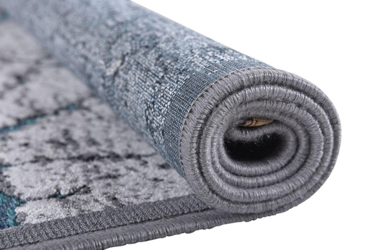 FLACHWEBETEPPICH Orelia 120x180 cm - Türkis, Textil (120/180cm) - Gino Falcone