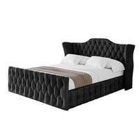 POLSTERBETT mit Bettkasten, Fußteil und Lattenrost, Boxbett mit Matratze H3/H4 - MODY-Z 120x200 Schwarz - Schwarz, Holzwerkstoff/Textil (120/200cm) - ALTDECOR