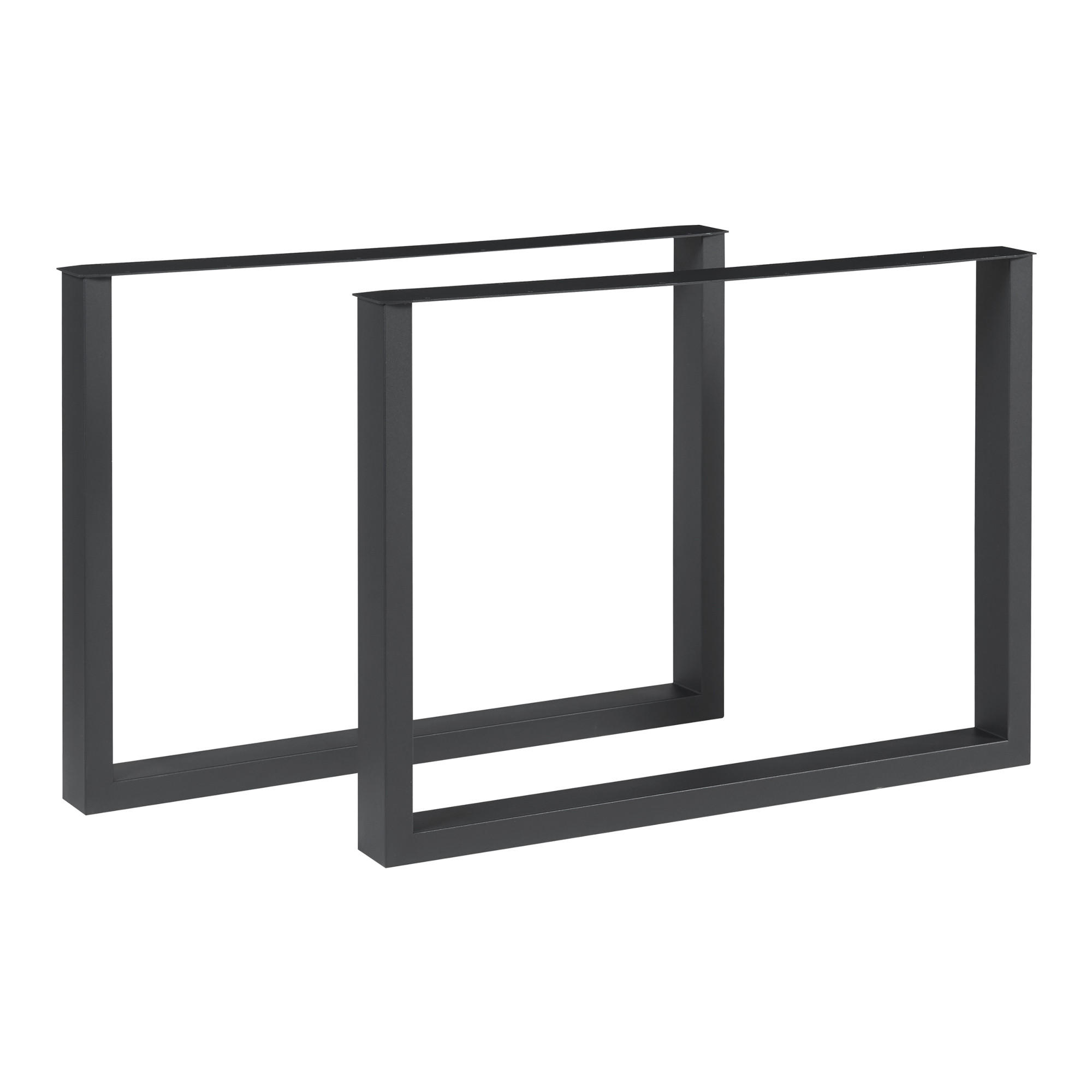 TISCHGESTELL-SET 2 TLG. Makers - Schwarz, Metall (100/72/10cm) - [en.casa]