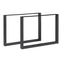 TISCHGESTELL-SET 2 TLG. Makers - Schwarz, Metall (100/72/10cm) - [en.casa]