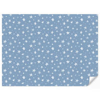 KINDERTAPETE - Sterne - Muster - Blau - 400x300 cm - Hellblau, Papier (400/300cm) - OnlyWow