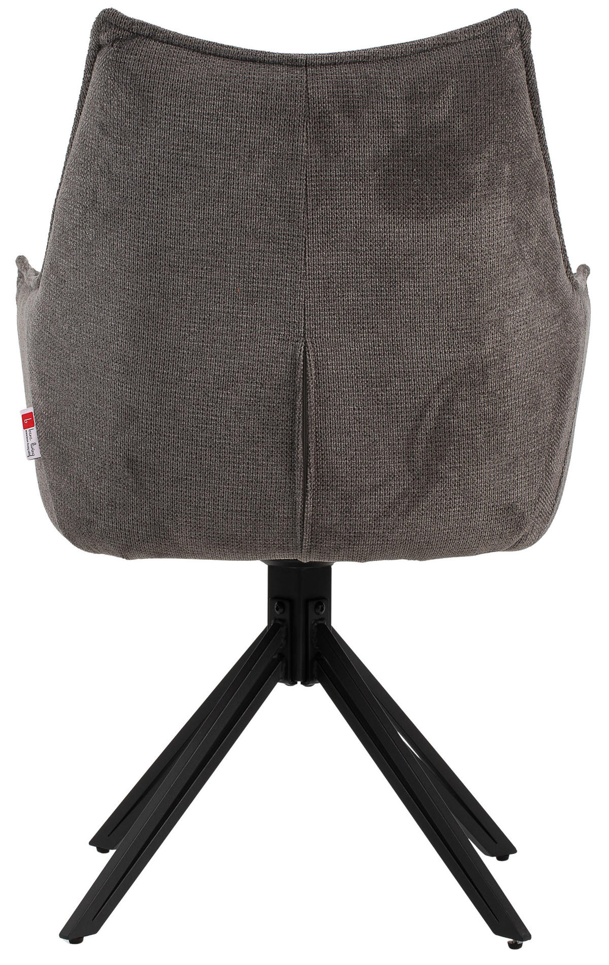 ESSZIMMERSTUHL 2-er Set Ginosa grau drehbar - Schwarz/Grau, Textil/Metall (62/90/66cm) - Mr. Deko