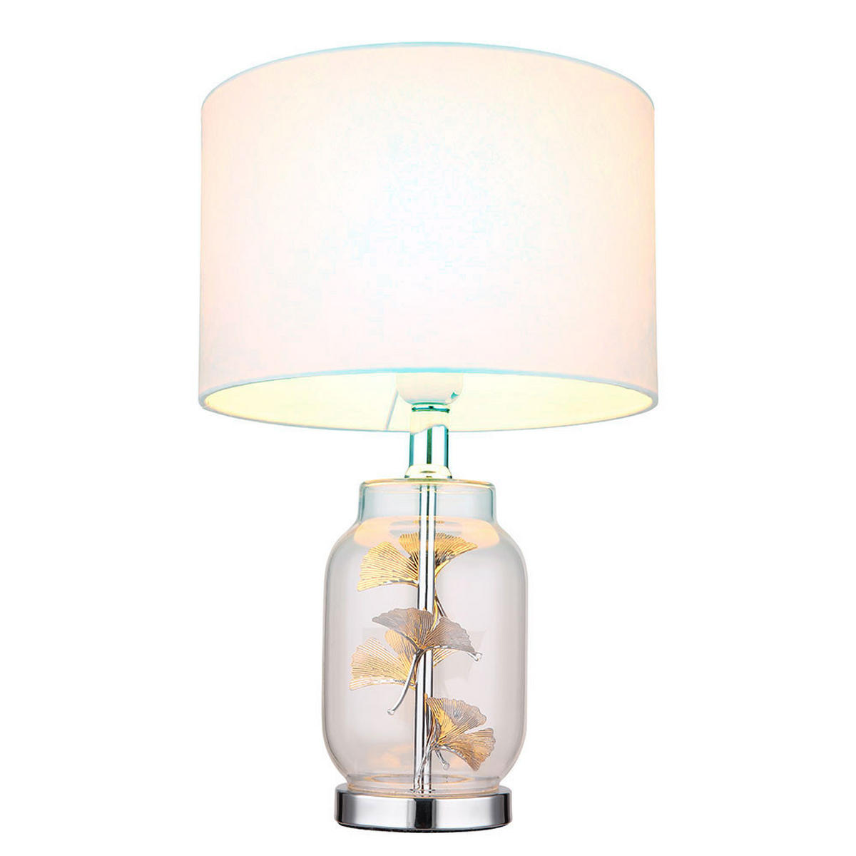 LED TISCHLEUCHTE Metall Weiß - Weiß, Glas (25/25/38cm) - Globo Lighting