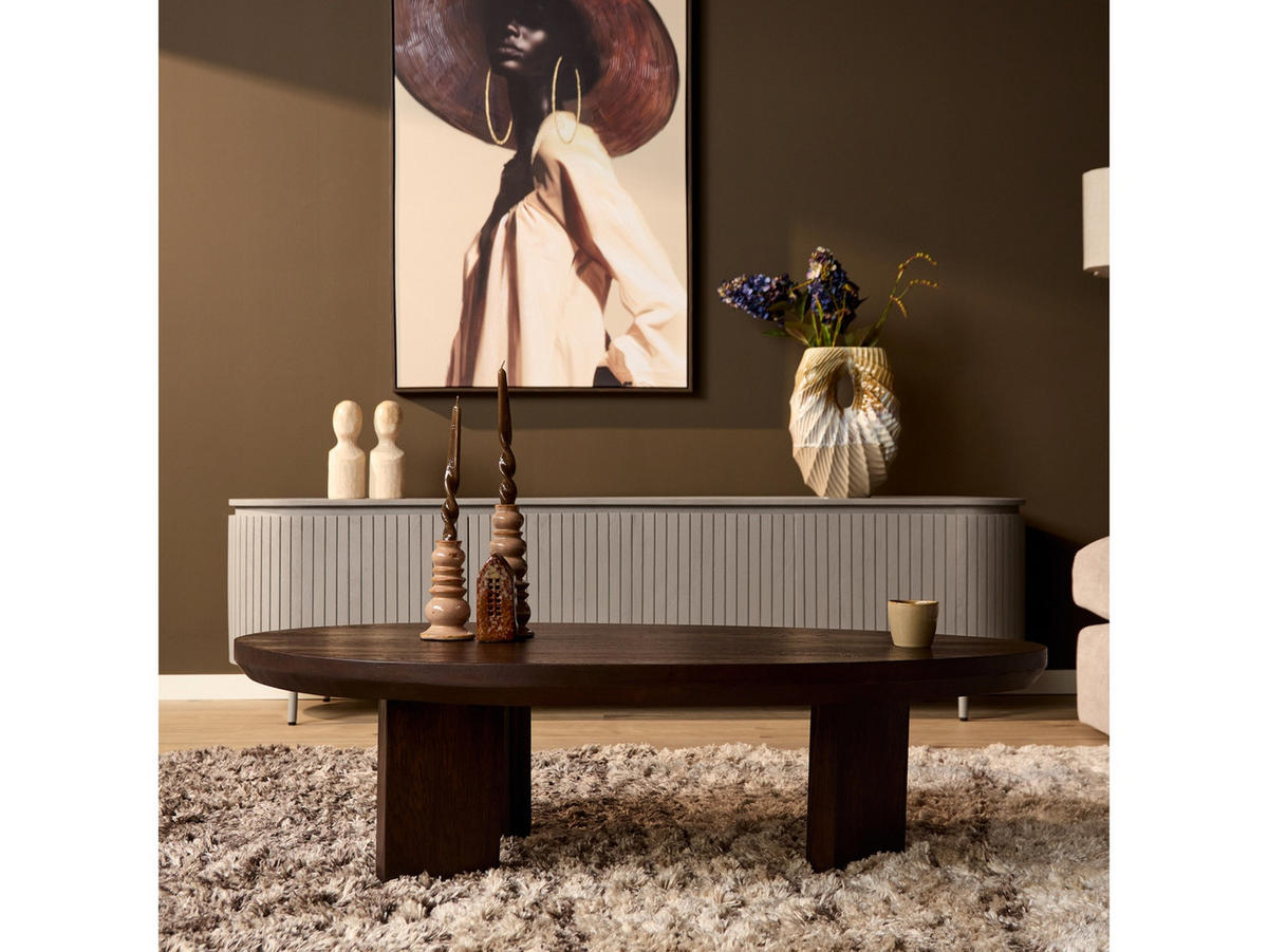 COUCHTISCH Zillah Eiche Braun Braun - Braun, Holz (70/130/35cm)