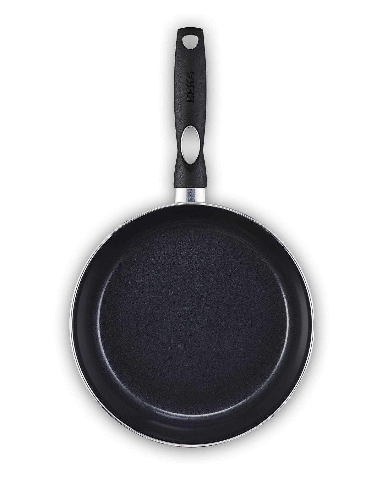 BRATPFANNEN-SET BratPFANNENSET Pro Induc Ø 24 und 28 cm – geeignet für alle Wärmequellen – keramische Antihaftbeschichtung - Schwarz, Metall (1/2/2cm)