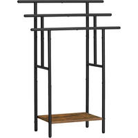 HANDTUCHSTÄNDER mit Ablage Dunkelbraun/Schwarz - Multicolor, Metall (30/100/68cm)