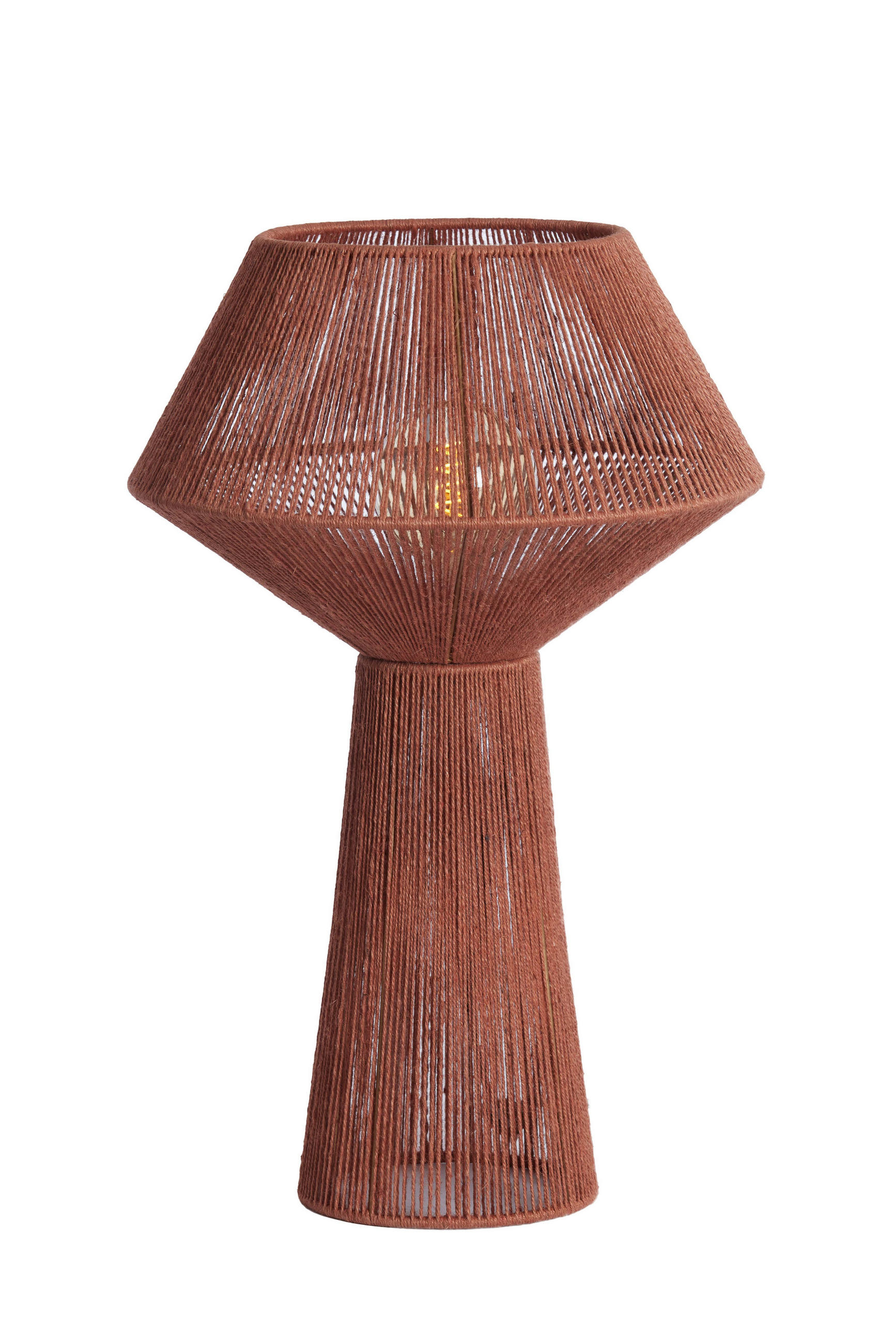 TISCHLAMPE Fugia Rot Ø36/57 cm - Rot, Textil (36/36/57cm) - Light & Living