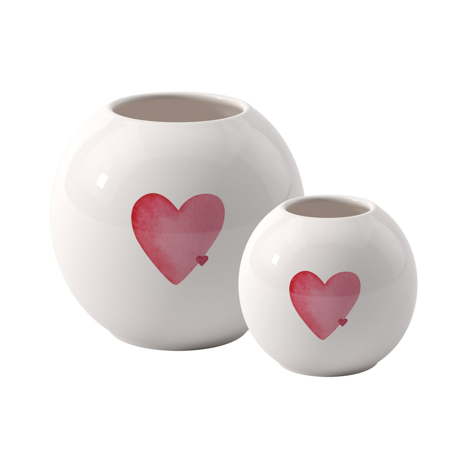 VASEN-SET With Love weiß 2er Set - Weiß, Keramik (1cm) - like.Villeroy & Boch