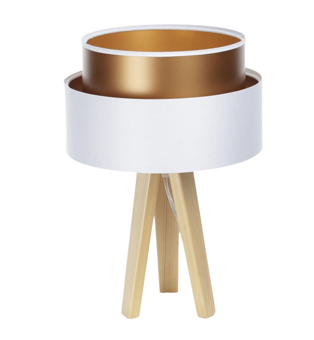 TISCHLAMPE Weiß 30/45 cm - Braun, Kunststoff (30/0.7/45cm) - ONZENO