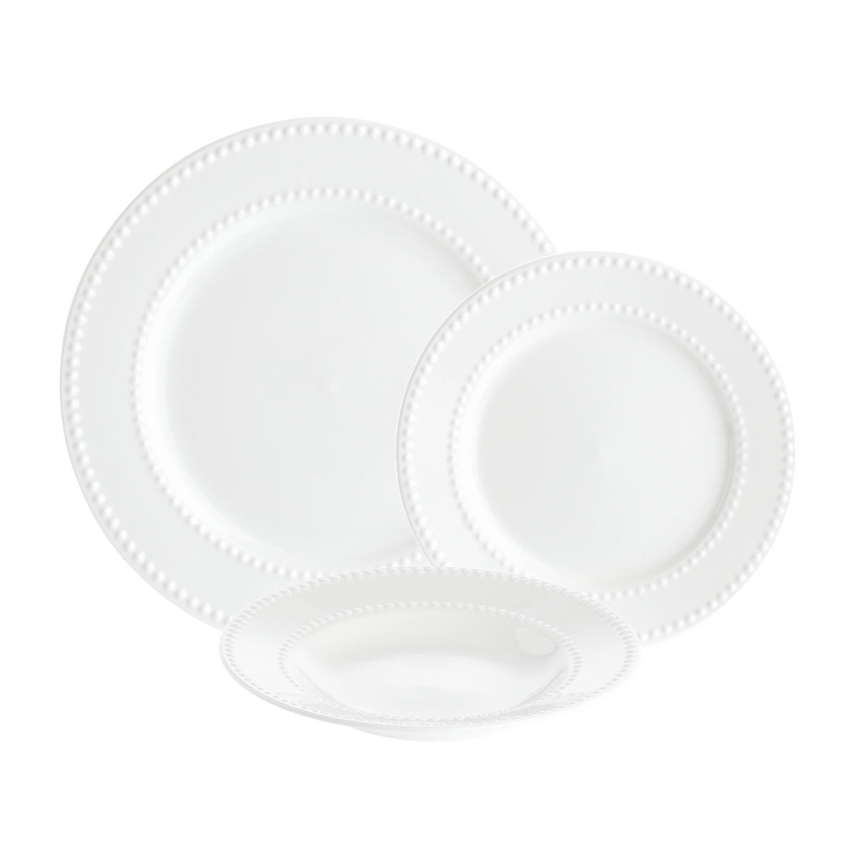 SPEISESERVICE Collina 18 Teilig - Weiß, Keramik (23/29/38cm)