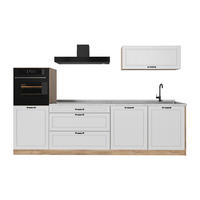 KUCHYNKA R-Line, Biely vidiecky dom/Dub Goldkraft, 280 cm Marmori työtaso - biela/farba duba, kompozitné drevo (280/143/60cm) - Vicco