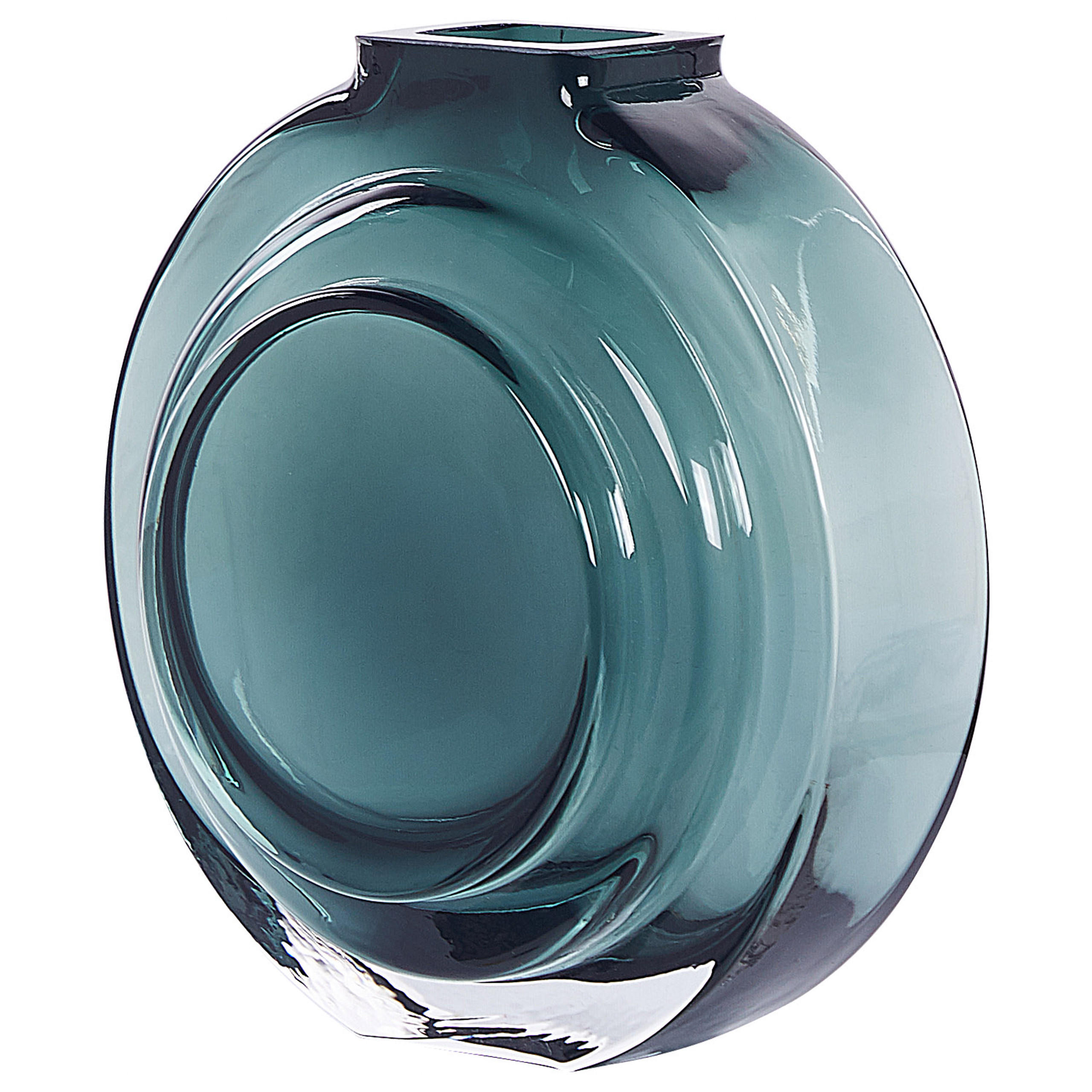 BLUMENVASE Glas grün Kapeli - Grün, Glas (15cm) - Beliani