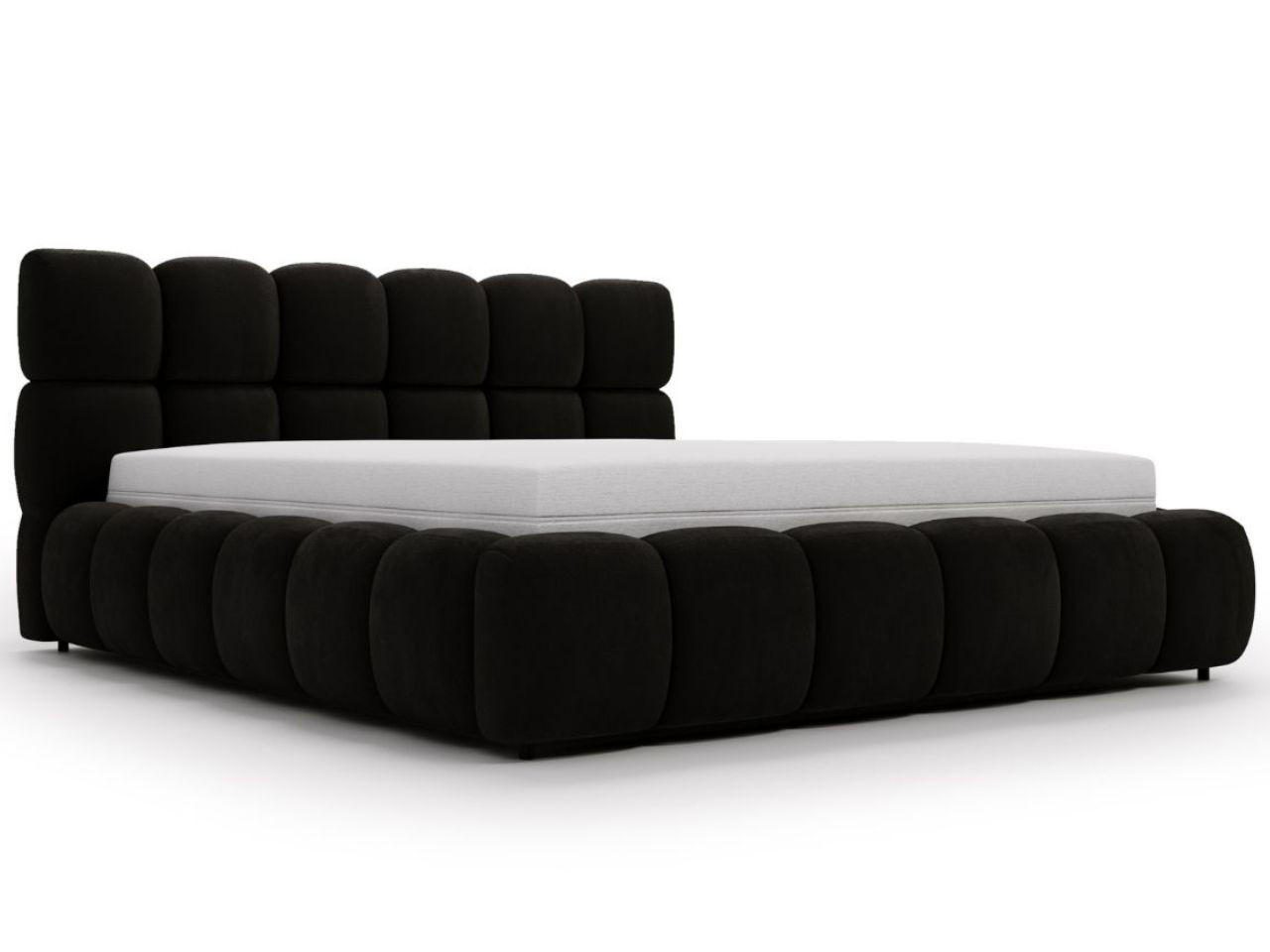 POLSTERBETT Modo 180x200 Schwarz - Schwarz, Textil (180/200cm) - Graingold