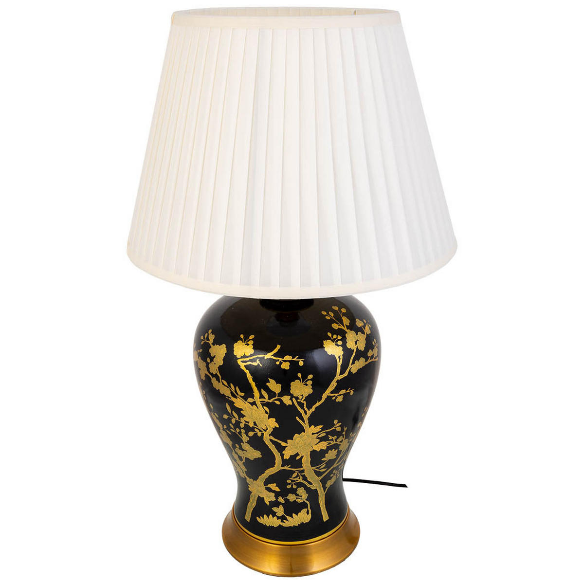 LAMPE, schwarz, 24x37cm - Schwarz, Keramik (24/24/37cm) - Wanderlust