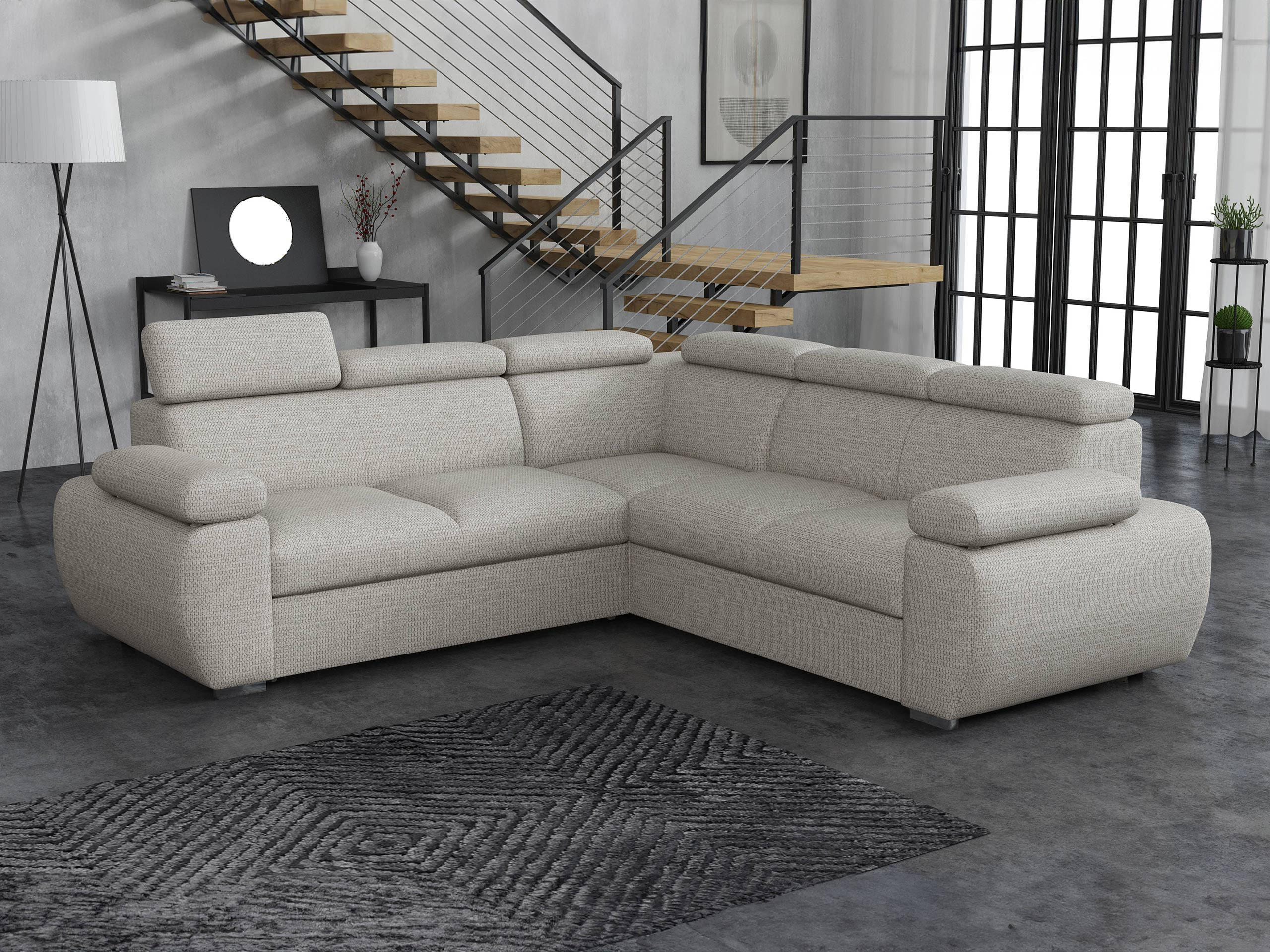 ECKSOFA Boston Maxi - Chromfarben/Greige, Holz/Textil (260/260cm) - MIRJAN24