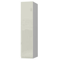 HÄNGESCHRANK Florence W4/20 Grau / RAL 1013 perlweiß HG 20 / 32,5 / 96cm - Türanschlag links - Weiß Hochglanz/Grau, Holz/Holzwerkstoff (20/96/32.5cm) - Feldmann-Wohnen