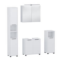 BADMÖBEL-SET Alina Weiß 4 Teile - Weiß, Holzwerkstoff (60/60/30cm) - Vicco