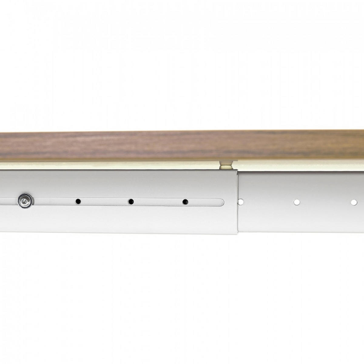 SCHREIBTISCH Beige 140x80x67(86) cm - Beige/Weiß, Holz/Metall (70/140/86.2cm) - AlterEgo