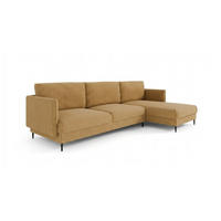 ECKSOFA Helmer Max In Stoff Baloo - Hellbraun, Holzwerkstoff/Textil (323/164cm) - Fun Möbel
