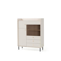 KOMMODE ASTREA 103,5/133/42cm mit 3 Schubladen 2 Türen Beige - Beige, Holzwerkstoff (103.5/133/42cm) - MASSENO