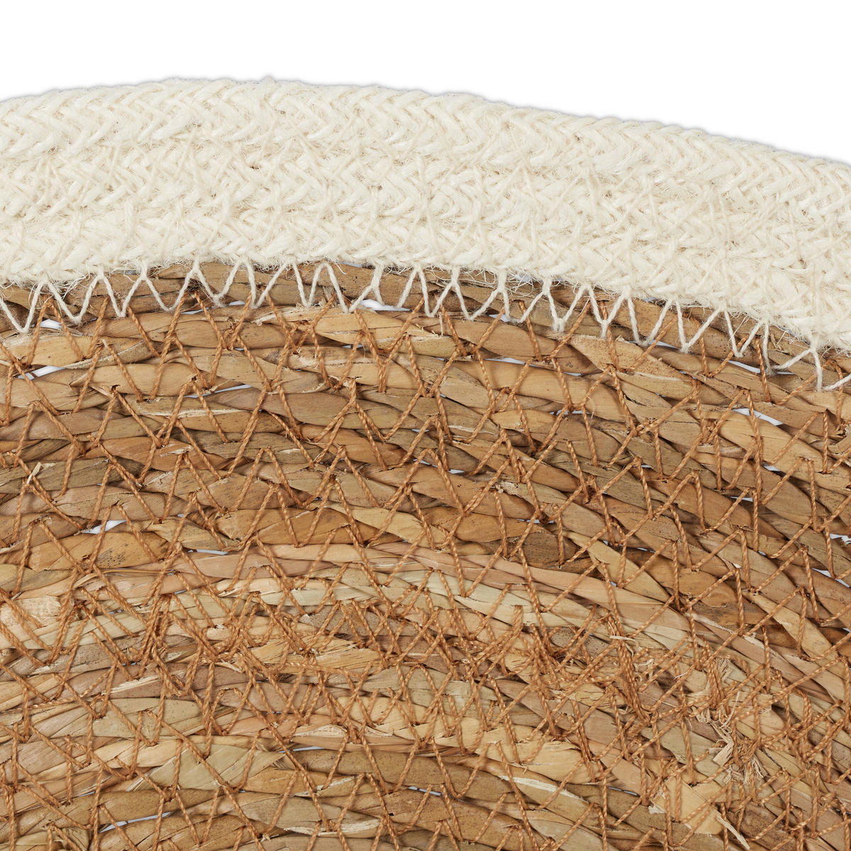 6XTISCHSET - Hellbraun, Textil (36/36/0.5cm) - Relaxdays