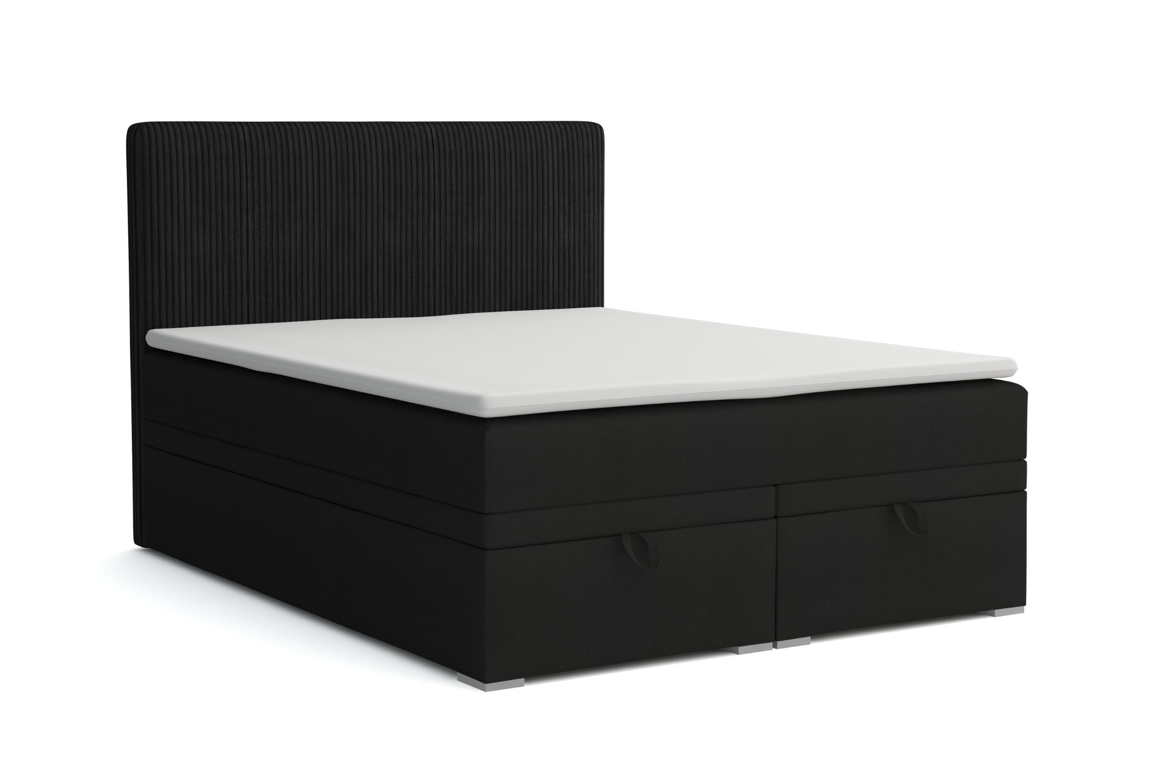 Deine Möbel 24 Boxbett Schwarz 160x200 cm