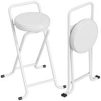 BARHOCKER 2er-Set Weiß faltbar 46/40,5/72,5 cm - Weiß, Kunststoff (46/72.5/40.5cm) - PANGIVO