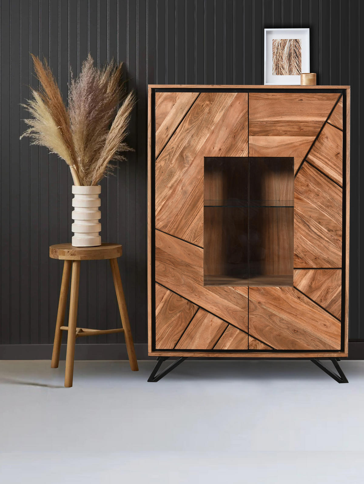 HIGHBOARD Ebba Akazienbraun 150x40x96cm - Akaziefarben, Holz (40/150/96cm) - DELUKE