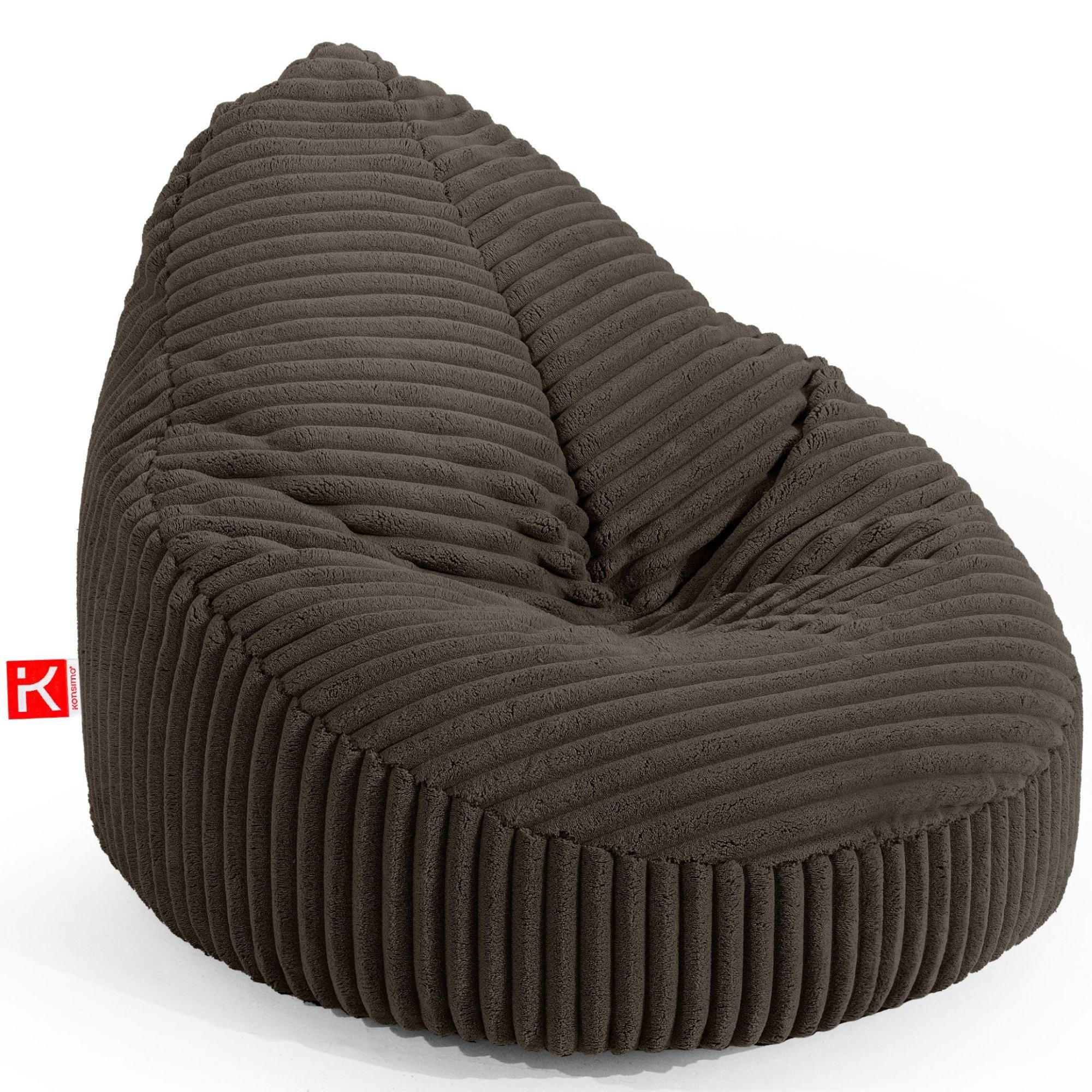 SITZSACK COSMO II aus Kordstoff, Braun - Braun, Textil (85/80/85cm) - KONSIMO®