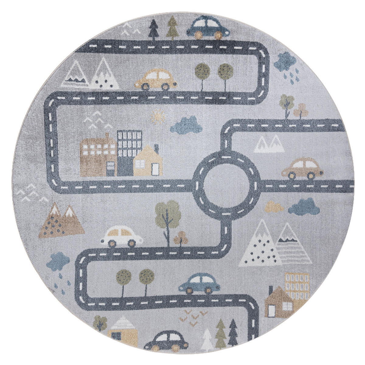 TEPPICH Bono 140 cm - Grau, Textil (140/140cm) - rugsX